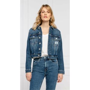 Calvin Klein dámská modrá džínová bunda - L (1BJ)